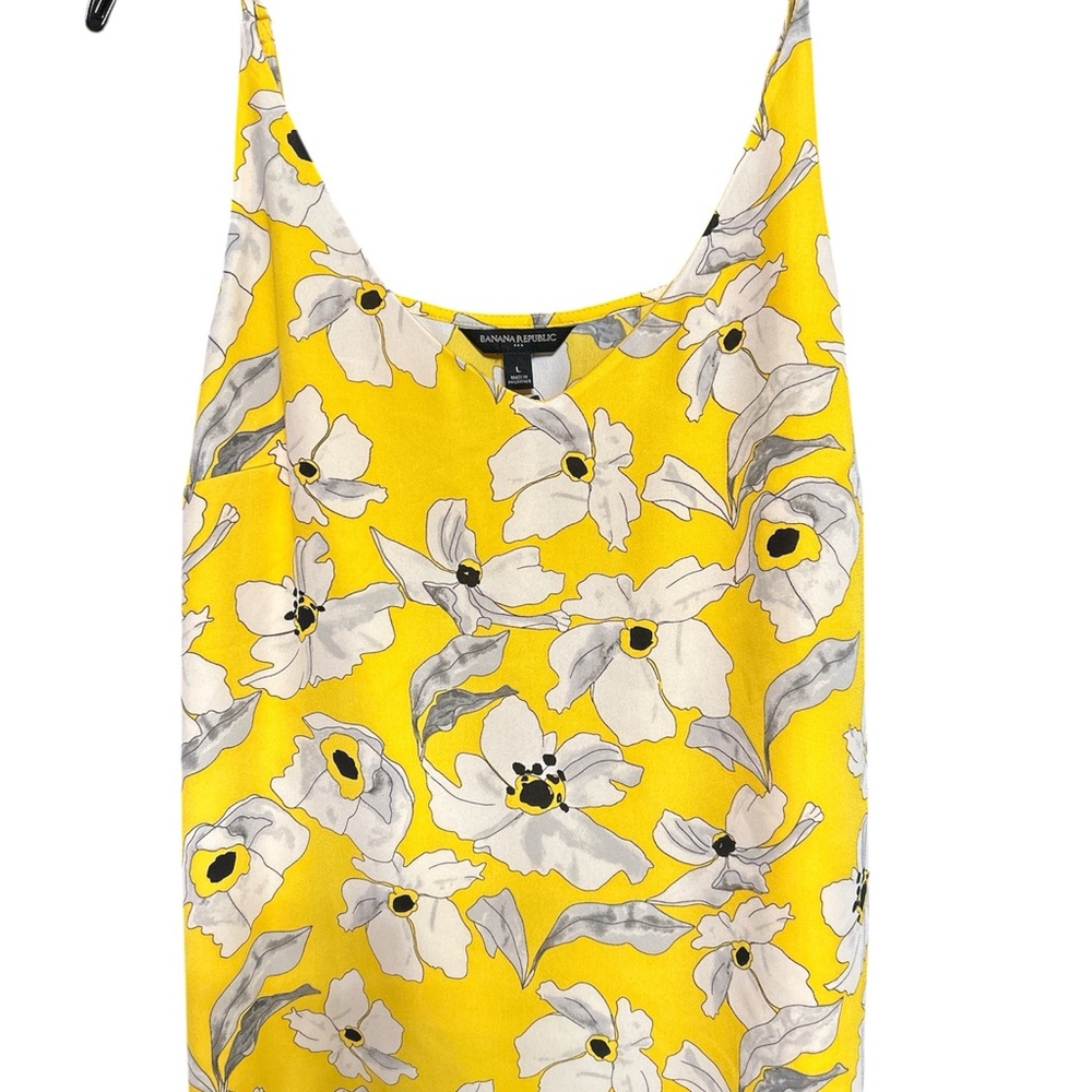 Banana Republic Yellow and White Floral Camisole